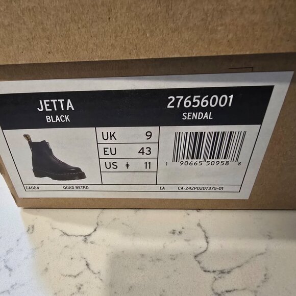 Dr Martens Jetta Sendal Leather Boots Black Men Size 10 US NEW RARE - Picture 10 of 16